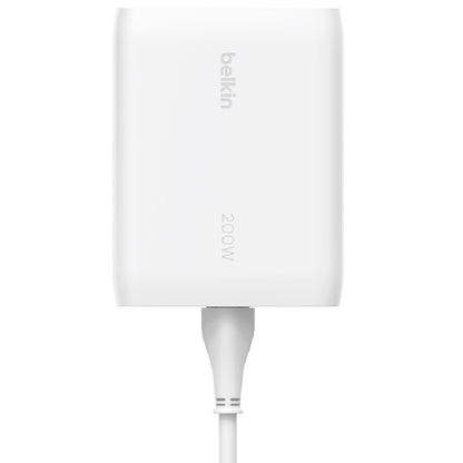 Belkin BoostCharge Pro 200W 4-Port USB-C GaN Desktop Charger - White (WCH015AUWH