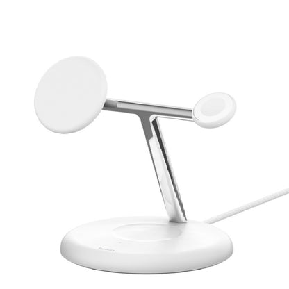 Belkin BoostCharge Pro 3-in-1 Magnetic Wireless Charging Stand with Qi2 15W Whit