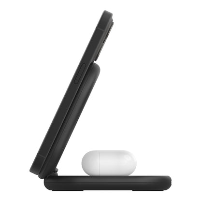 Belkin BoostCharge 2-in-1 Magnetic Foldable Qi2 Wireless Charger + 36W Wall Charger + USB-C Cable (1.5M) - Black (WIZ028auBK),15W, 2 Years Warranty