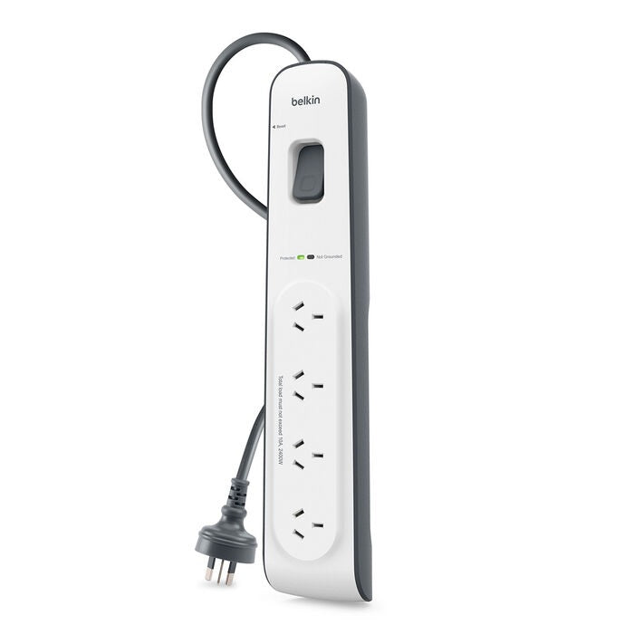 Belkin BSV400 4-Outlet 2-Meter Surge Protection Strip,  Protects Against Spikes