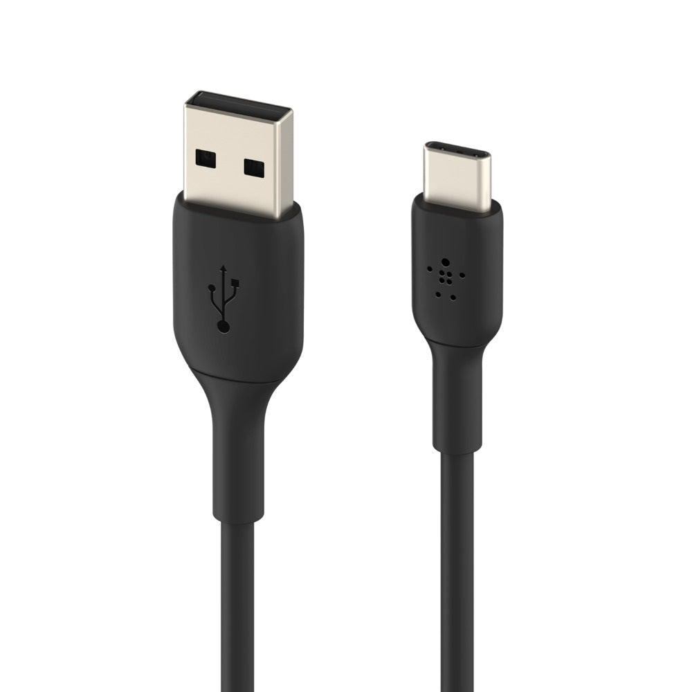 Belkin BoostCharge USB-C to USB-A Cable (3M) - Black (CAB001bt3MBK), 3A/15W, 480Mbps, 25K+ Bend, Samsung Galaxy, USB-IF Certified, 2 Years Warranty