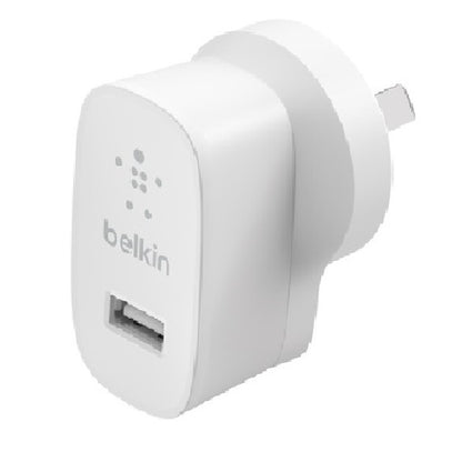 Belkin BoostCharge USB-A Wall Charger (12W) - White(WCA002auWH),Compatible with