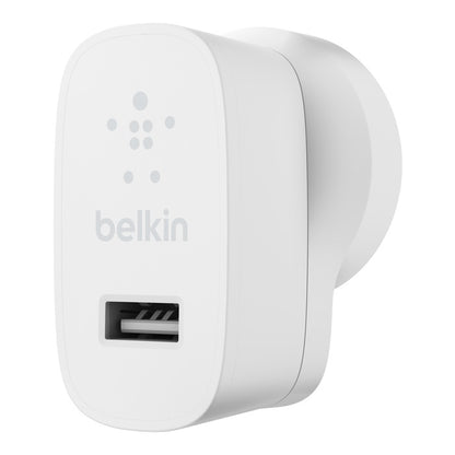 Belkin BoostCharge USB-A Wall Charger (12W) - White(WCA002auWH),Compatible with