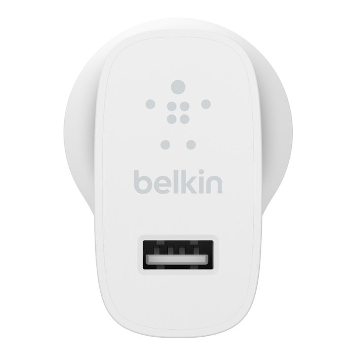 Belkin BoostCharge USB-A Wall Charger (12W) - White(WCA002auWH),Compatible with
