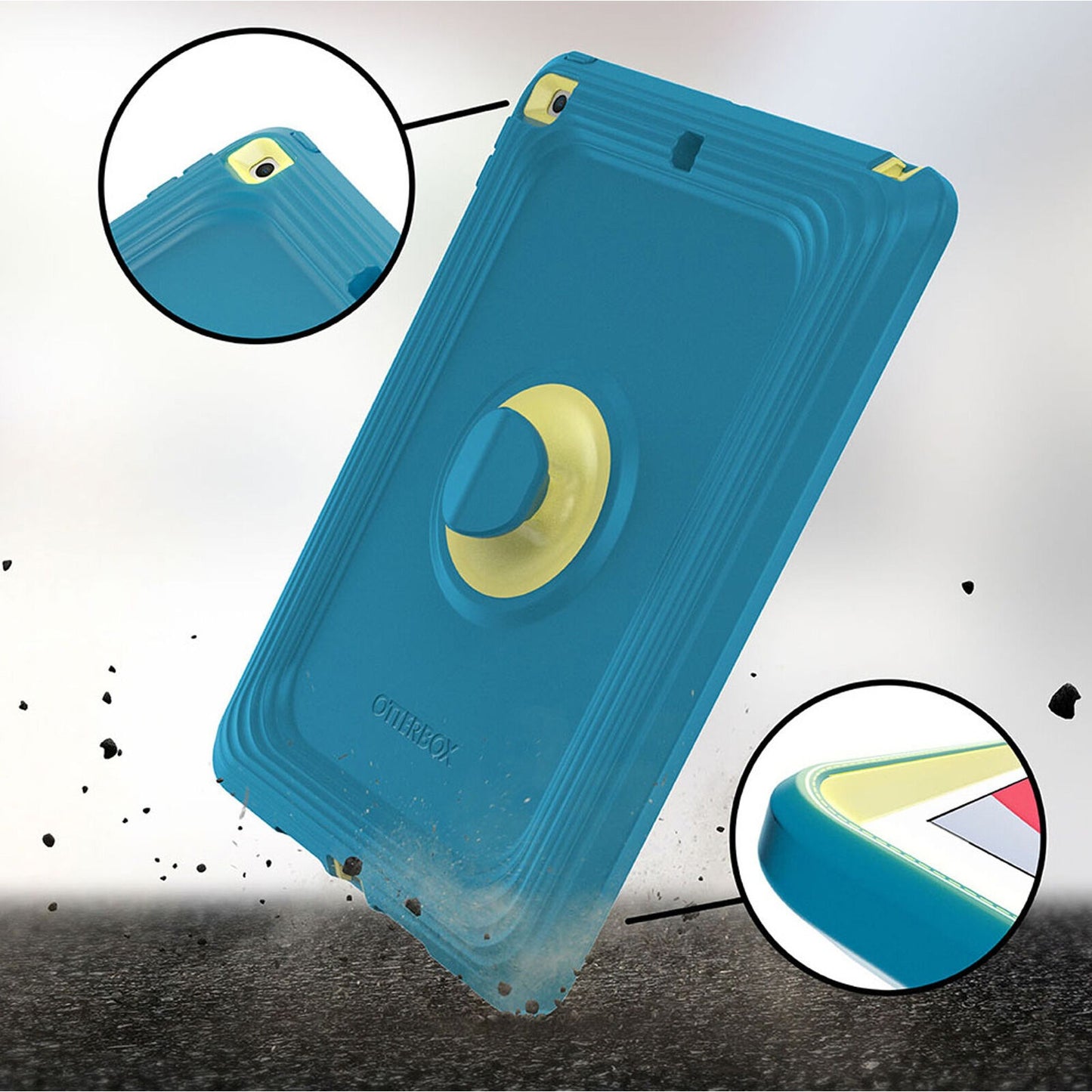 OtterBox Kids EasyGrab Apple iPad (10.2') (9th/8th/7th Gen) Case Galaxy Runner Blue (Blue/Green) - (77-81187), Rugged Protection, 7 Years Warranty