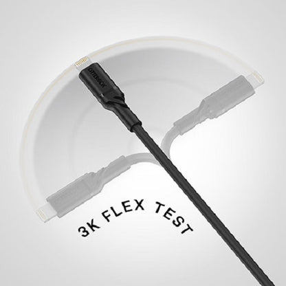 OtterBox Lightning to USB-A (2.0) Cable (1M) - Black (78-52525), 3 AMPS (60W), MFi, 3K Bend/Flex, 480Mbps Transfer, Durable, 2 Years Warranty