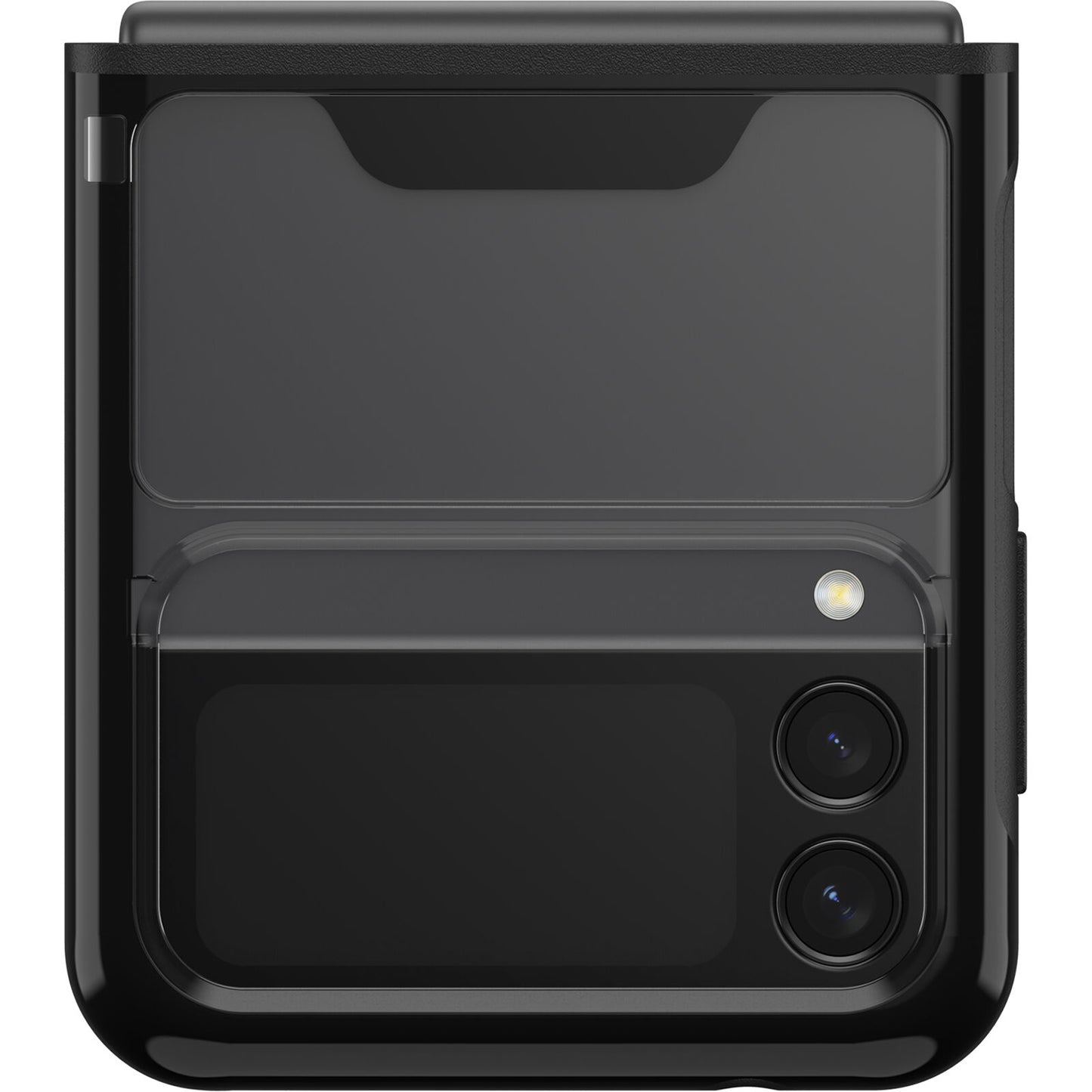 OtterBox Symmetry Flex Samsung Galaxy Z Flip3 5G (6.7') Case Black Crystal (Clear/Black) - (77-84199), Antimicrobial, DROP+ 2X Military Standard