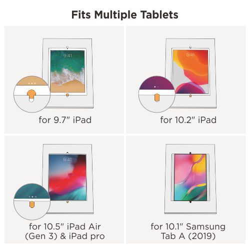 Brateck Anti-theft Countertop Tablet Kiosk Stand 9.7'/10.2' iPad, 10.5' iPad Air/iPad Pro, 10.1' Samsung Galaxy TAB A (2019) (LS)