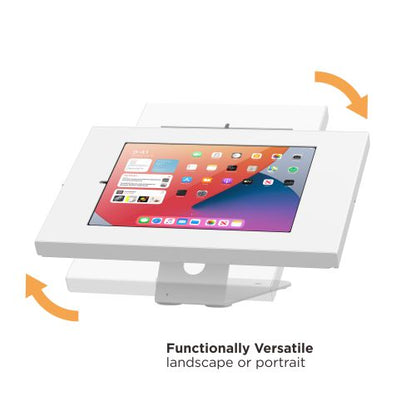 Brateck Anti-Theft Wall-Mounted/Countertop Tablet Holder  Fit most 9.7' to 11' tablets( iPad, iPad Air, iPad Pro, - White 343x206x186mm