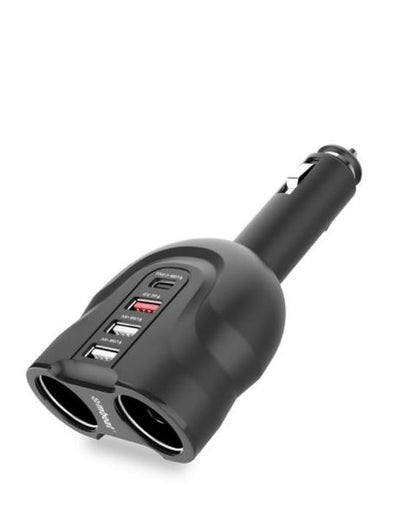 mbeat® Gorilla Power Four Port USB-C PD & QC3.0 Car Charger with Cigar Lighter
