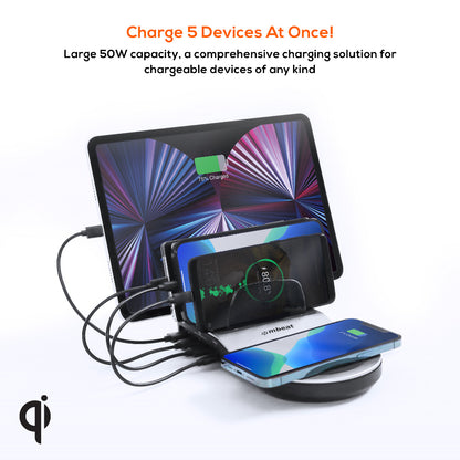 (LS) mbeat Gorilla Power 50W Qi Certified Multi-Device USB & Wireless Charging D