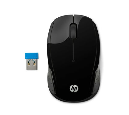 HP 200 Wireless Mouse Radio Frequency USB Optical 2 Button Black 1000 dpi Scroll