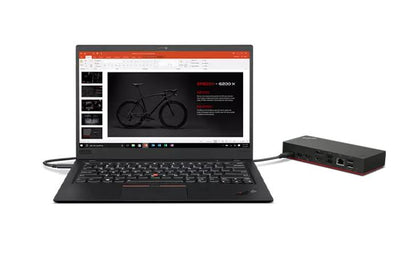 Lenovo ThinkPad Universal USB-C Smart Dock 100W Power Delivery 4K Triple Displays 2xDP HDMI 5xUSB-A USB-C Audio GbE w Microsoft Azure Sphere 135W AC