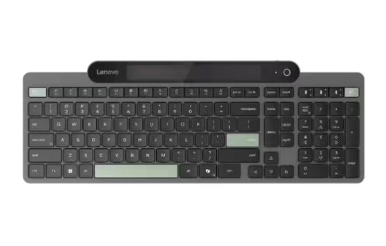 LENOVO Self-Charging Bluetooth Keyboard-US English Bluetooth 5.1 USB-C Uses fast-charging Free from Batteries Three-Device Cycling 108 Keys 3yr WTY