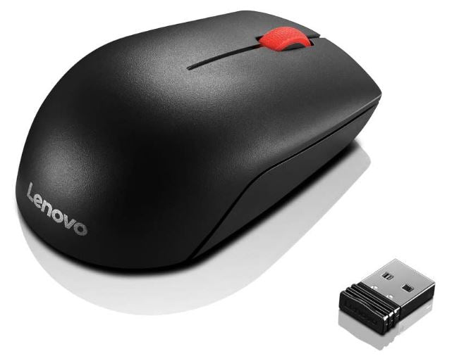 LENOVO Essentials Compact Wireless Mouse - 2.4 GHz Wireless via Nano USB, 1000 D