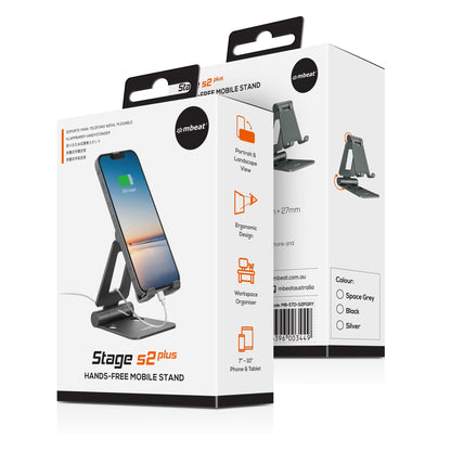mbeat®  MB-STD-S2PGRY Stage S2 Hands-Free Mobile Stand GREY
