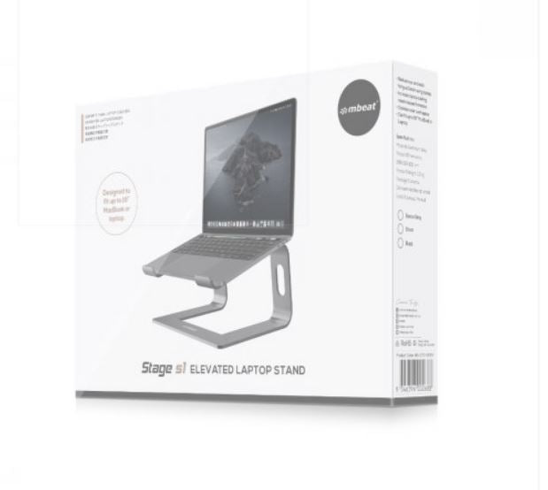 mbeatÂ® Stage S1 Elevated Laptop Stand up to 16' Laptop (Space Grey) Material: Aluminium Alloy Product Weight: 0.9 kg