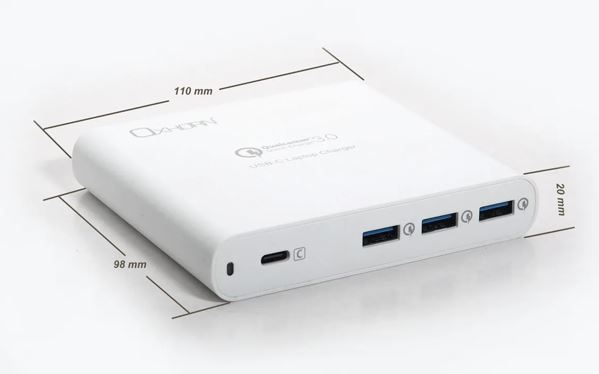 Oxhorn Multi-Functional USB Type C Laptop 87W Laptop Charger - Quick Charge, HP,