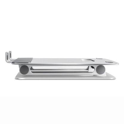 Simplecom CL520 Adjustable Aluminium Ergonomic Riser Stand for Laptop MacBook, Adj 15cm, Tilt, 10'-17', 4kg, 0.9kg, Airflow, Anti-slip, Silver.