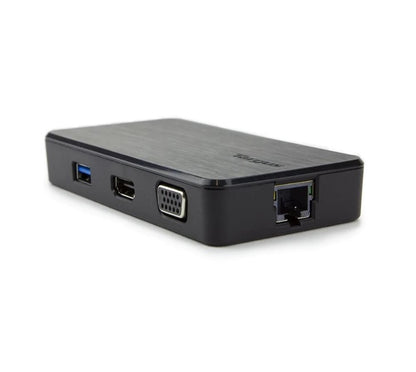 Targus USB 3.0 & USB-C Dual Travel Dock Connects 2 monitors, 1x HDMI 1x VGA, Sup