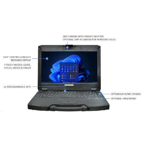 DURABOOK S14I, 14' FHD, IntelÂ® Coreâ„¢ Ultra 5 125U, Windows 11, 16GB RAM, 512GB PCIe SSD,Wi-Fi 7, Bluetooth v5.4, 2MP Front Camera, 3 year Warranty