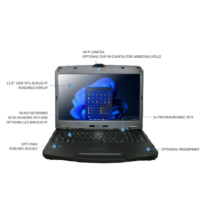 DURABOOK S15, 15' FHD, Intel® Core™ i5-1235U, Windows 11, 8GB RAM, 256GB PCIe