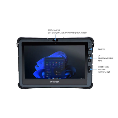 DURABOOK U11, 11.6' FHD, IntelÂ® Coreâ„¢ i5-1230U, Windows 11, 8GB RAM, 256GB PCIe SSD,Wi-Fi 6E, Bluetooth v5.3, 2MP Front Camera, 3 year Warranty