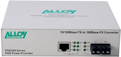 Alloy POE200SC  10/100Base-TX to 100Base-FX Multimode Fibre (SC) Converter, prov