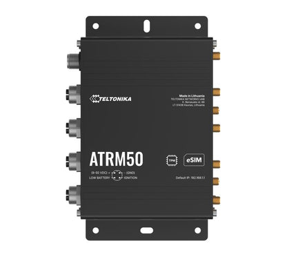 Teltonika ATRM50 5G Router for Transportation, Ultra-High Cellular Speeds, M12 CONNECTORS, DUAL SIM & eSIM, EN 45545-2 and EN 50155, PSU not included