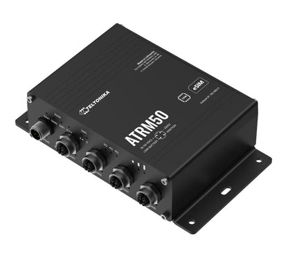 Teltonika ATRM50 5G Router for Transportation, Ultra-High Cellular Speeds, M12 CONNECTORS, DUAL SIM & eSIM, EN 45545-2 and EN 50155, PSU not included