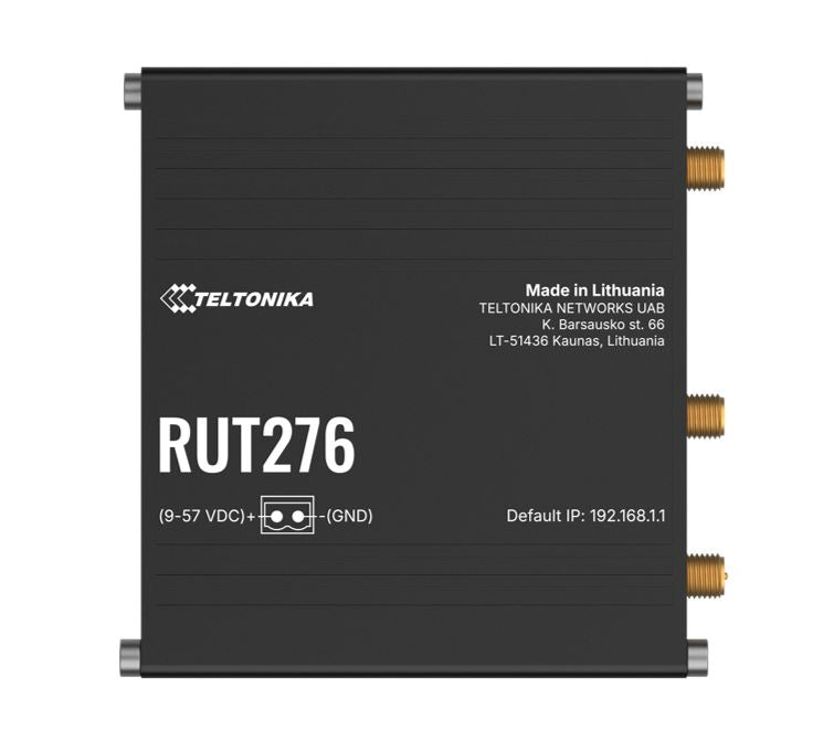 Teltonika RUT276 Compact Redcap 5G Router, Built-in RS232/RS485,2 x SIM Slots, 2 x RJ45 ports, 10/100 Mbps, PSU and Antenna not included