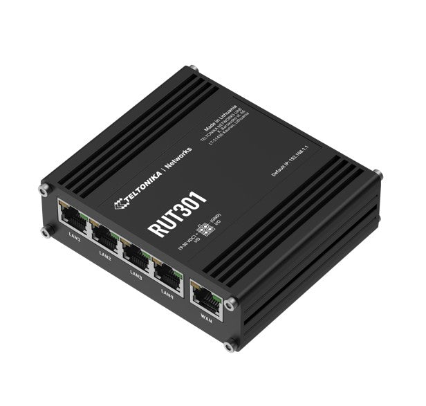 Teltonika RUT301 Industrial Ethernet Router, Rugged Industrial Ethernet Router,