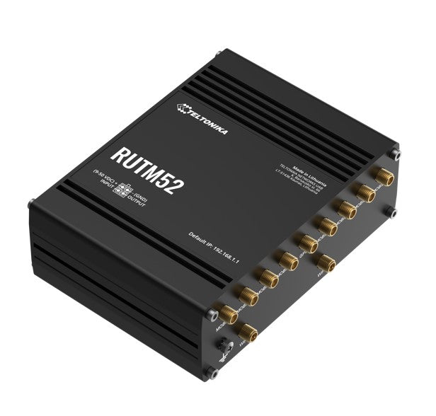 Teltonika RUTM52 Dual 5G Router, 5G dual SIM/ESIM cellular, 5 Gigabit Ethernet p