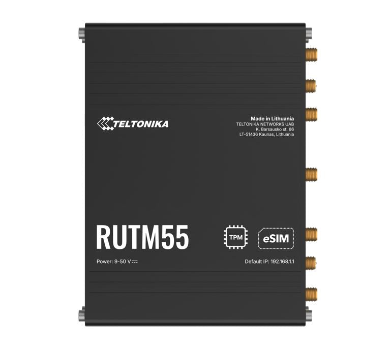 Teltonika RUTM55 Dual 5G Router, Dual SIM & eSIMâ„¢, Telit 5G Modem, Auto-Failover,
