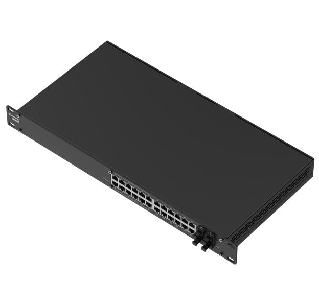 Teltonika SWM280 PoE+ Managed Switch, 24 x ETH ports, 10/100/1000 Mbps,12 PoE+ ports with up to 30W per port, 2 year free RMS License.