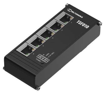 Teltonika Flat Ethernet Switch, 3-Pin Power Input, Flat and compact design, Plug