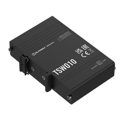 Teltonika DIN Rail Ethernet Switch, 5x Ethernet ports with speeds of up to 100 M