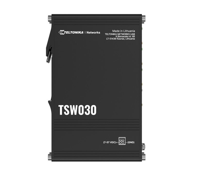 Teltonika TSW030 8-PORT ETHERNET SWITCH, 2-PIN Power Input, 10/100 Mbps,Integrea
