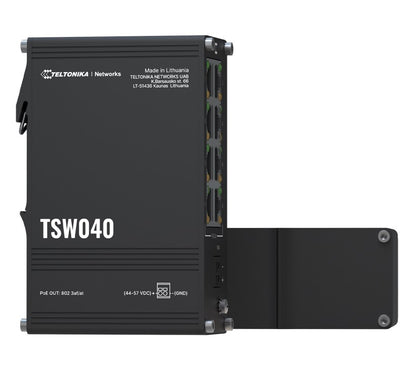 Teltonika TSW040 - 8-port PoE+ Switch (7-57 VDC, or 44-57 VDC for PoE-out) Integ
