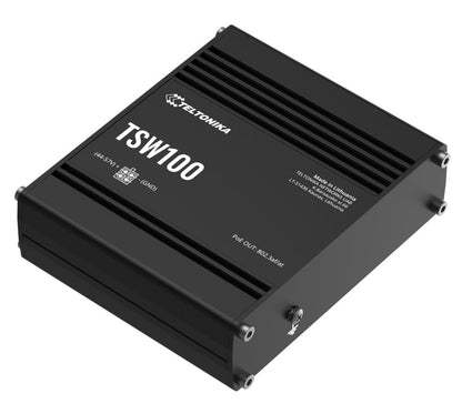 Teltonika Industrial POE+ Ethernet Switch, 4 x PoE+ ports, Power Up to 120W, 5 x