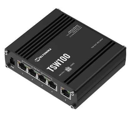 Teltonika Industrial POE+ Ethernet Switch, 4 x PoE+ ports, Power Up to 120W, 5 x