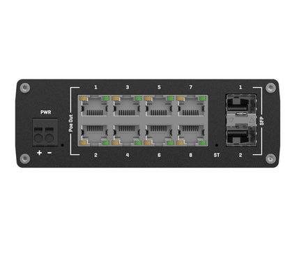 Teltonika TSW202 Managed PoE+ Ethernet Switch, Supports Profinet, 2 SFP Ports, 8