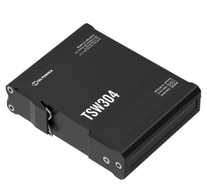 Teltonika DIN Rail Ethernet Switch, 4x Gigabit Ethernet with speeds of up to 100