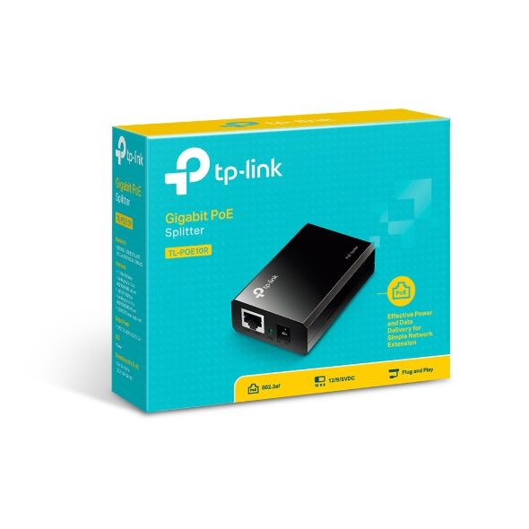 TP-Link TL-POE10R Omada PoE Splitter — 2x Gigabit RJ45, Power Over Ethernet