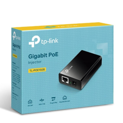 TP-Link POE150S Omada PoE Injector Adapter — IEEE 802.3af, Gigabit Data & Power