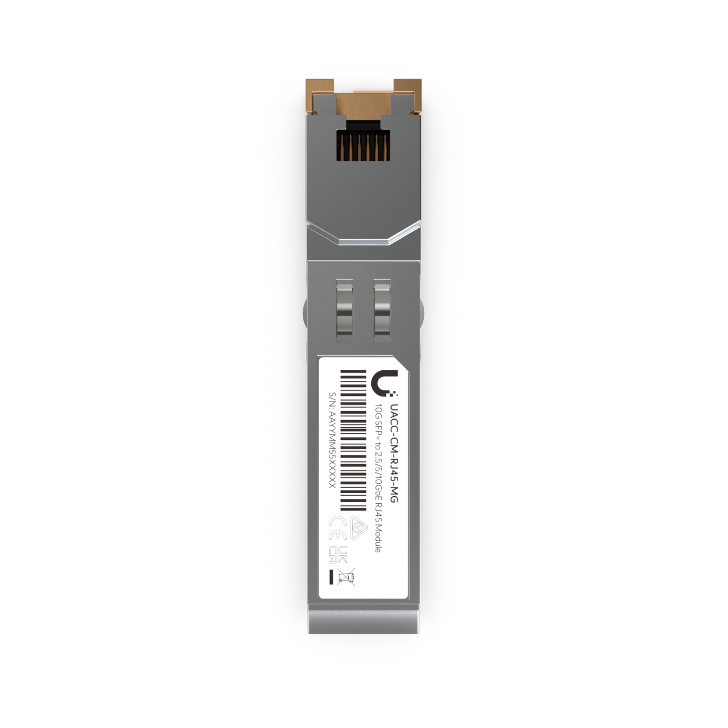 Ubiquiti SFP+  to RJ45 Transceiver Module, 1/2.5/5/10GBase-T Copper SFP+ Transceiver, 1/2.5/5/10 Gbps Throughput, Supports Up To 100m