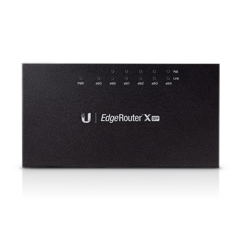 Ubiquiti EdgeRoute Advanced Gigabit Ethernet Router - Compact Powerful Router Sporting,5 Gigabit RJ45 Ports Passive PoE Support& SFP,