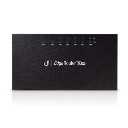 Ubiquiti EdgeRoute Advanced Gigabit Ethernet Router - Compact Powerful Router Sporting,5 Gigabit RJ45 Ports Passive PoE Support& SFP,