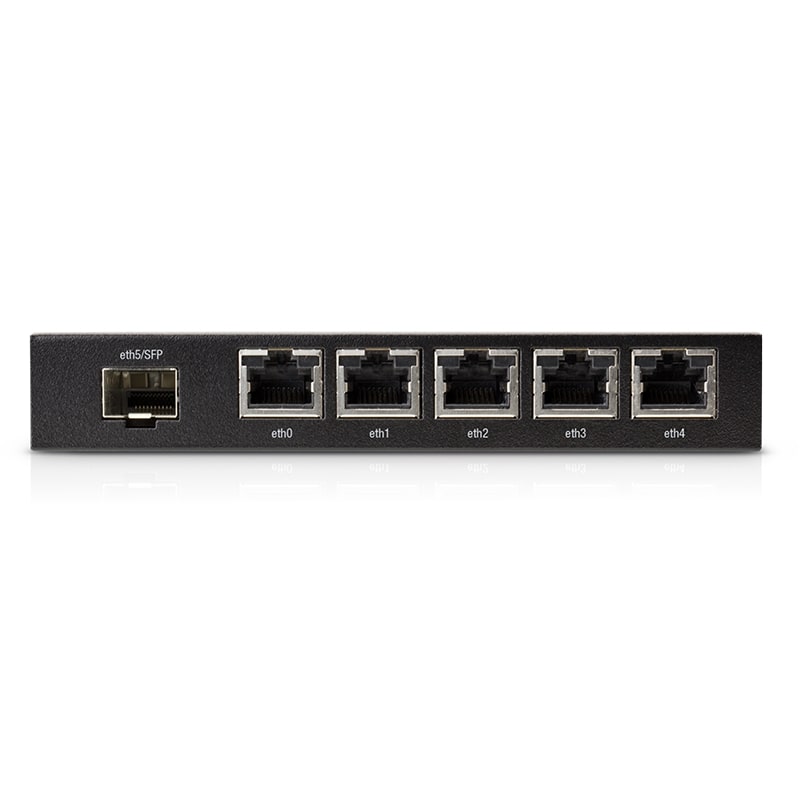 Ubiquiti EdgeRoute Advanced Gigabit Ethernet Router - Compact Powerful Router Sporting,5 Gigabit RJ45 Ports Passive PoE Support& SFP,