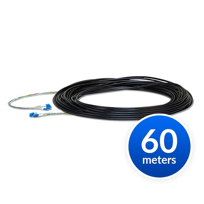 Ubiquiti Single-Mode Lightweight Fibre Cable 60m — Outdoor-Rated, Kevlar Yarn Reinforced